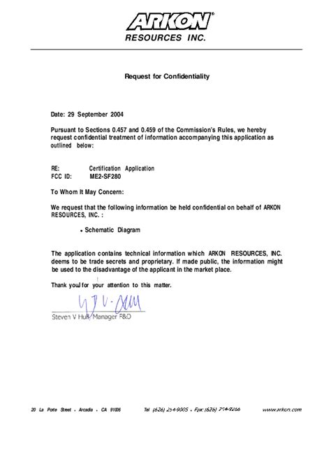 Arkon Resources Inc FCC ID Applications (ME2) 